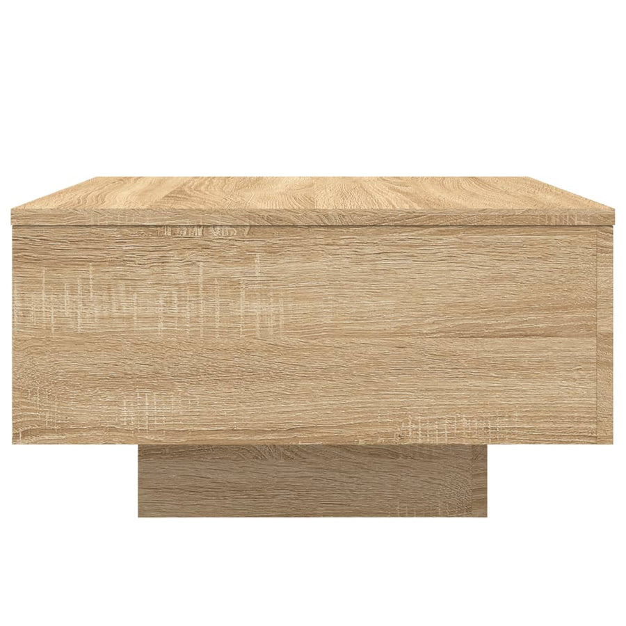 Salontafel Met Led-Verlichting Kleurig 55 x 55 x 31 cm Sonoma eiken