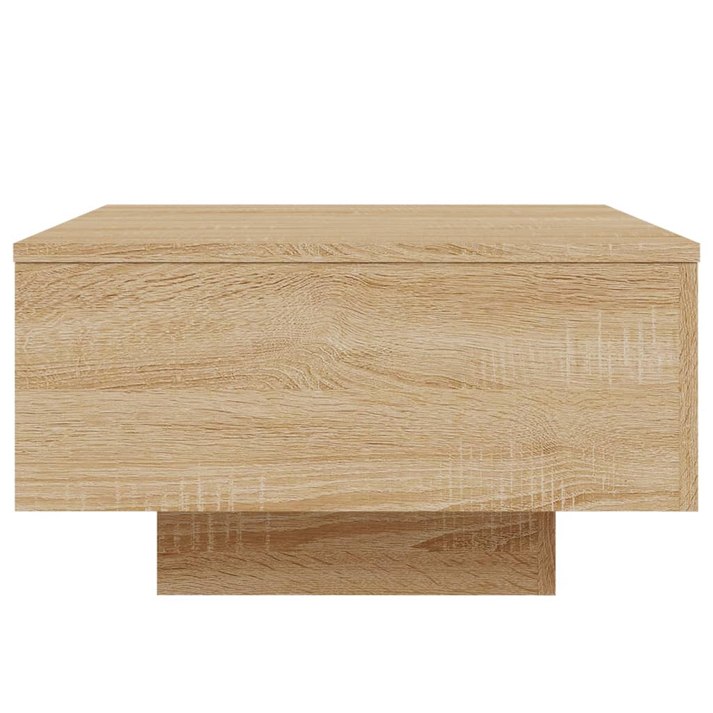 Salontafel Met Led-Verlichting Kleurig 55 x 55 x 31 cm Sonoma eiken