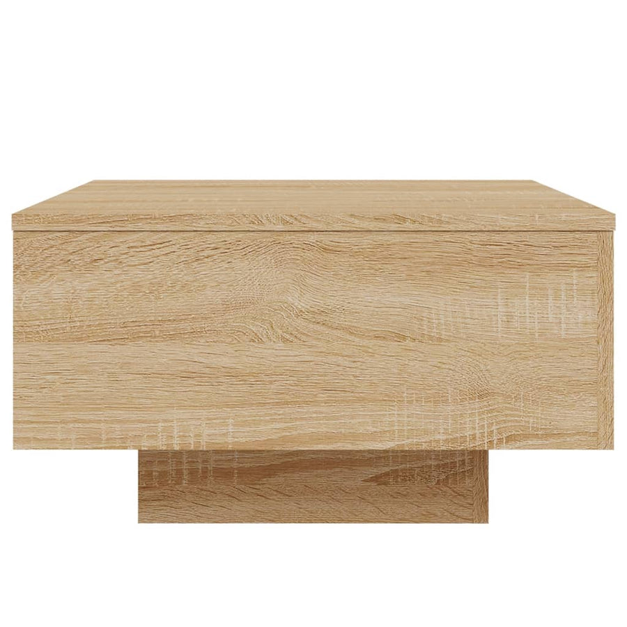 Salontafel Met Led-Verlichting Kleurig 55 x 55 x 31 cm Sonoma eiken