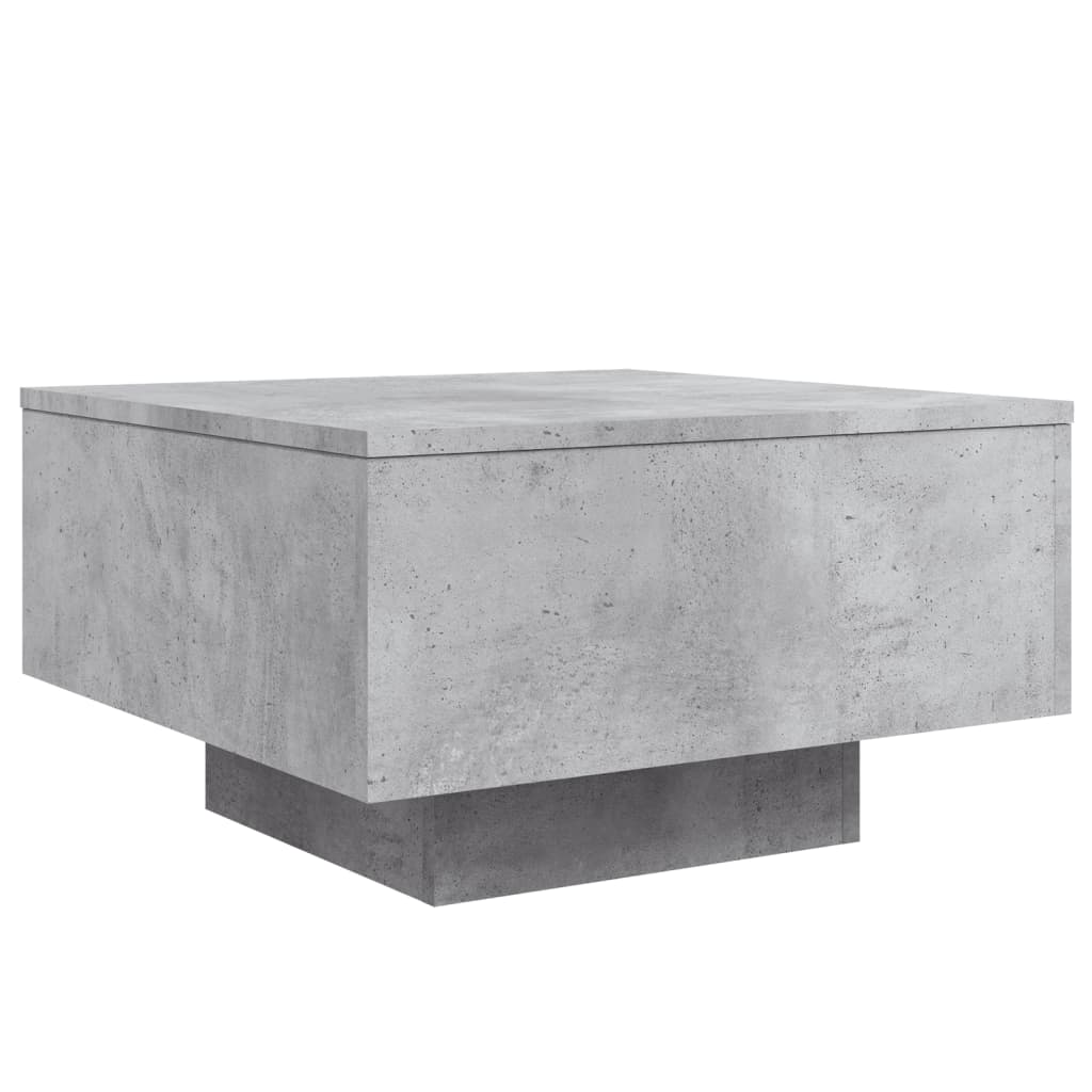 Salontafel Met Led-Verlichting 55 x 55 x 31 cm Betongrijs