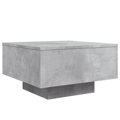 Salontafel Met Led-Verlichting 55 x 55 x 31 cm Betongrijs