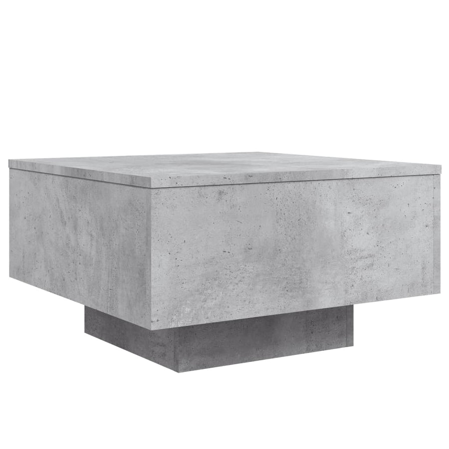 Salontafel Met Led-Verlichting 55 x 55 x 31 cm Betongrijs