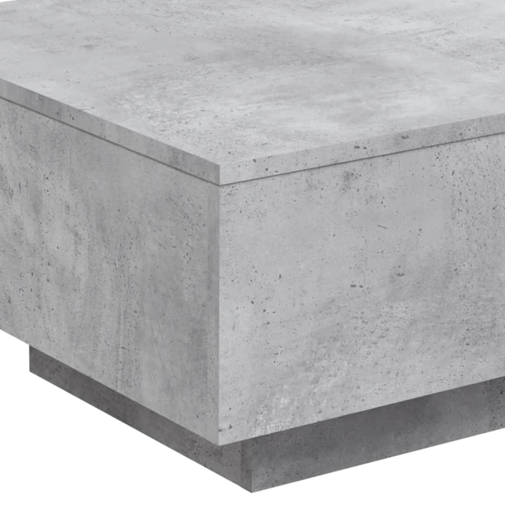 Salontafel Met Led-Verlichting 55 x 55 x 31 cm Betongrijs