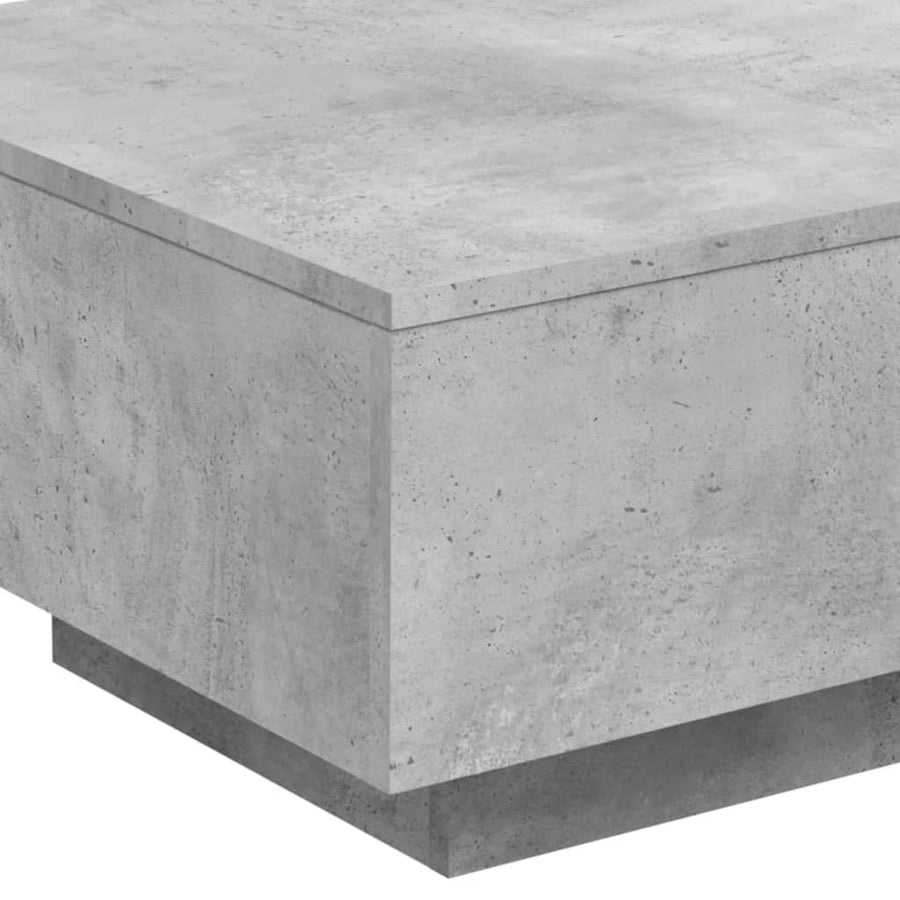 Salontafel Met Led-Verlichting 55 x 55 x 31 cm Betongrijs