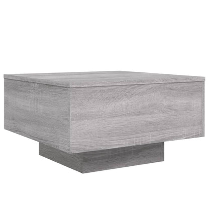 Salontafel Met Led-Verlichting Eiken 55 x 55 x 31 cm Grijs sonoma