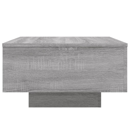 Salontafel Met Led-Verlichting Eiken 55 x 55 x 31 cm Grijs sonoma