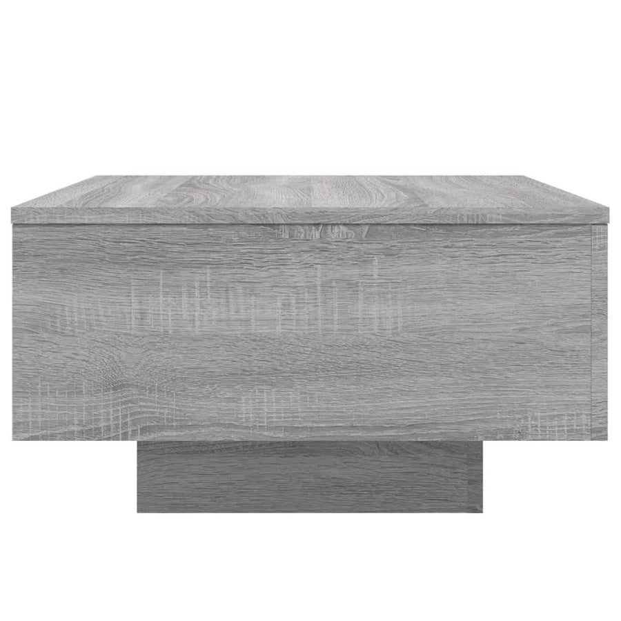Salontafel Met Led-Verlichting Eiken 55 x 55 x 31 cm Grijs sonoma