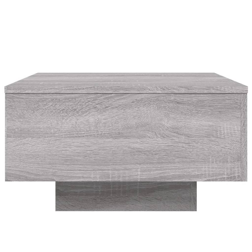 Salontafel Met Led-Verlichting Eiken 55 x 55 x 31 cm Grijs sonoma