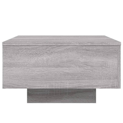 Salontafel Met Led-Verlichting Eiken 55 x 55 x 31 cm Grijs sonoma