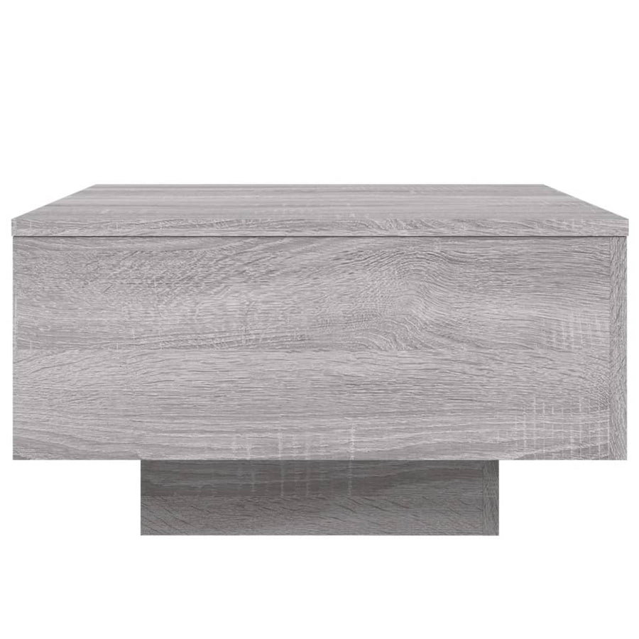 Salontafel Met Led-Verlichting Eiken 55 x 55 x 31 cm Grijs sonoma