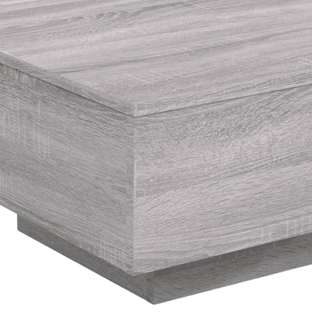 Salontafel Met Led-Verlichting Eiken 55 x 55 x 31 cm Grijs sonoma