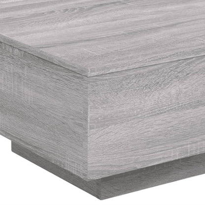 Salontafel Met Led-Verlichting Eiken 55 x 55 x 31 cm Grijs sonoma