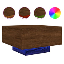 Salontafel Met Led-Verlichting Bruineikenkleurig 55 x 55 x 31 cm bruin eikenkleur