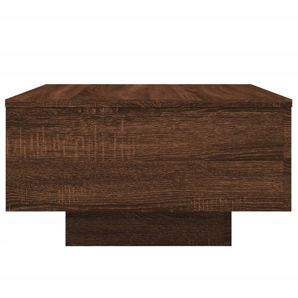 Salontafel Met Led-Verlichting Bruineikenkleurig 55 x 55 x 31 cm bruin eikenkleur