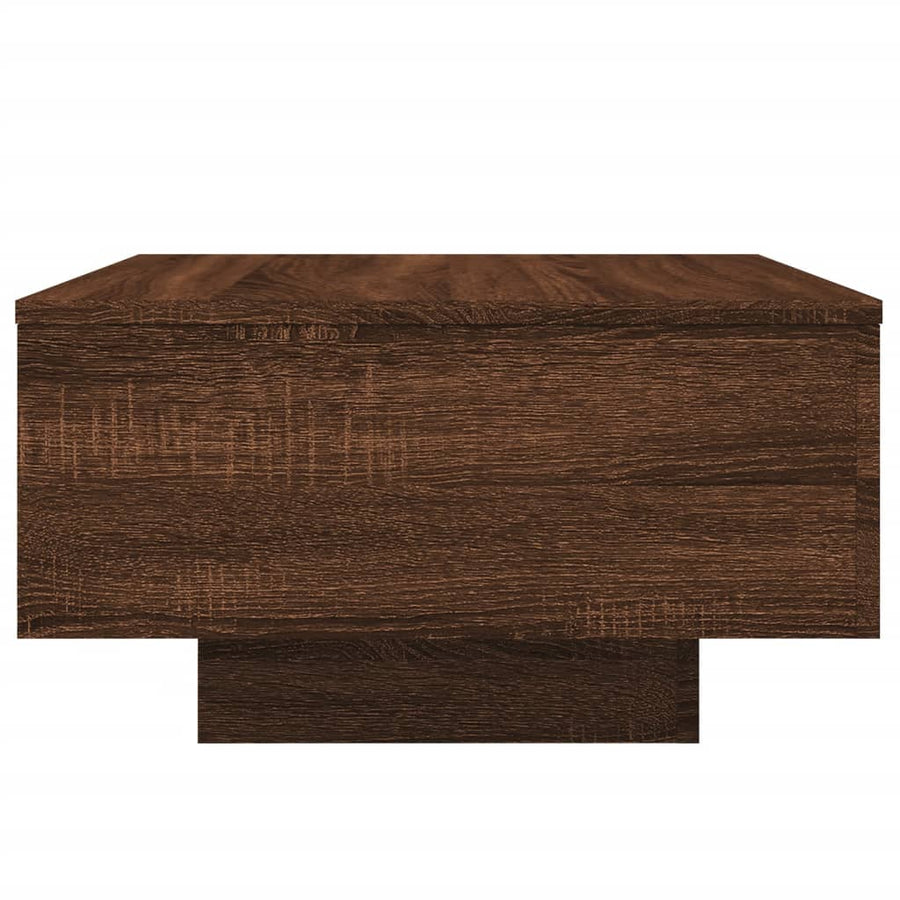 Salontafel Met Led-Verlichting Bruineikenkleurig 55 x 55 x 31 cm bruin eikenkleur
