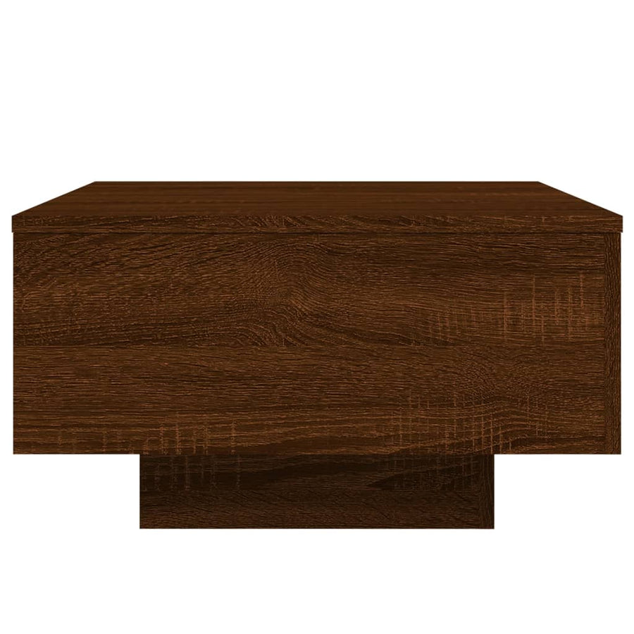 Salontafel Met Led-Verlichting Bruineikenkleurig 55 x 55 x 31 cm bruin eikenkleur