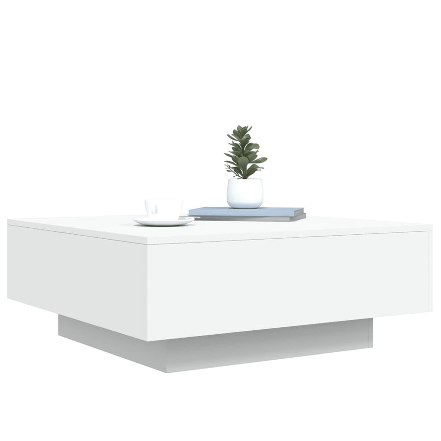Salontafel 80x80x31 cm spaanplaat wit 80 x 80 x 31 cm Wit