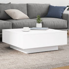 Coffee table 80x80x31 cm chipboard white