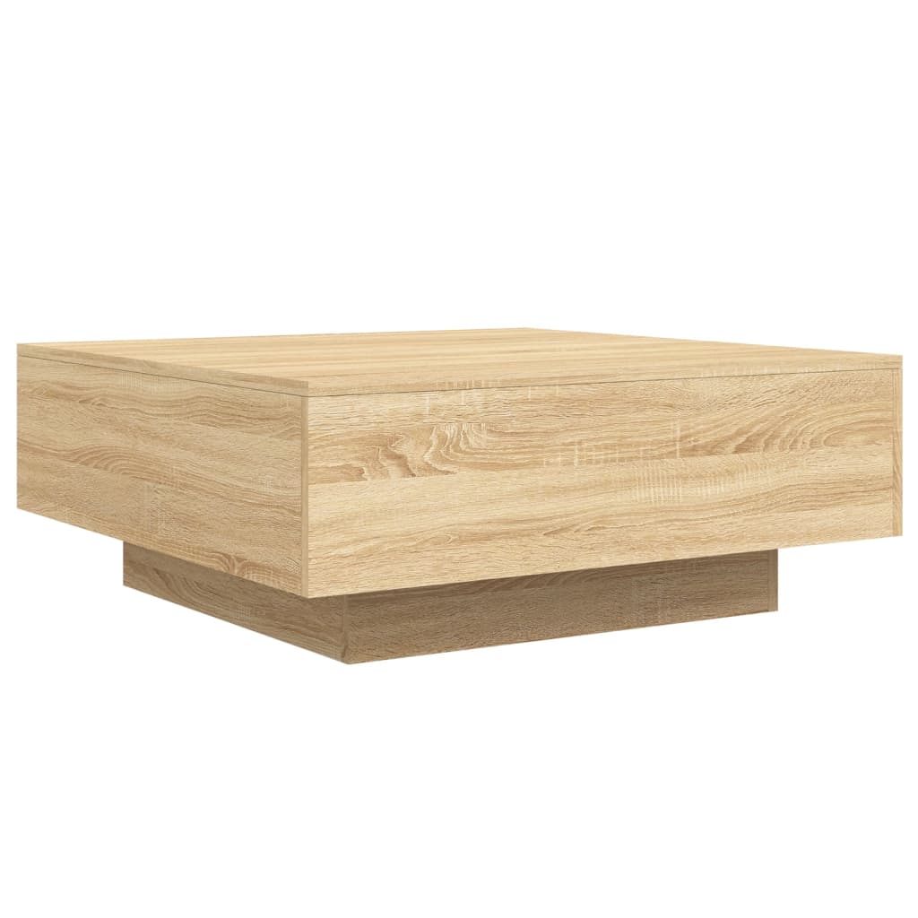 Salontafel 80x80x31 cm spaanplaat sonoma eikenkleurig 80 x 80 x 31 cm Sonoma eiken
