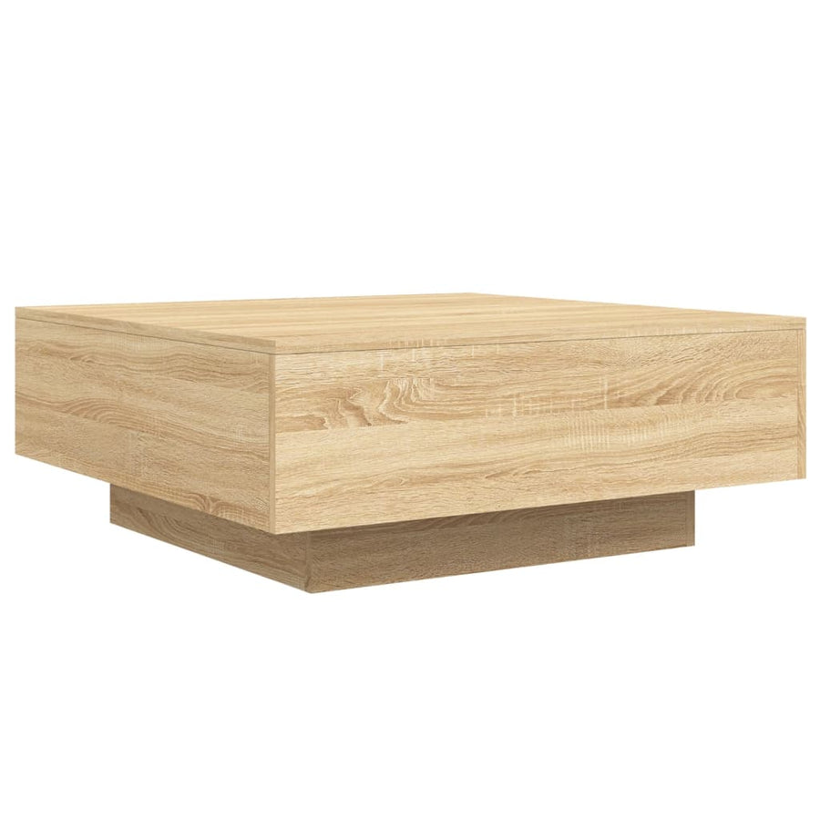 Salontafel 80x80x31 cm spaanplaat sonoma eikenkleurig 80 x 80 x 31 cm Sonoma eiken