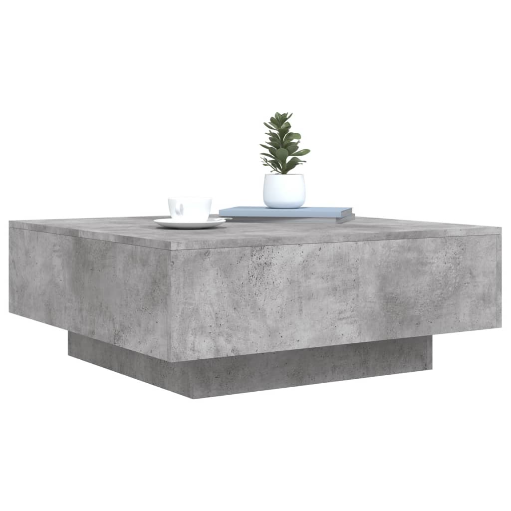 Salontafel 80x80x31 cm spaanplaat betongrijs 80 x 80 x 31 cm Betongrijs
