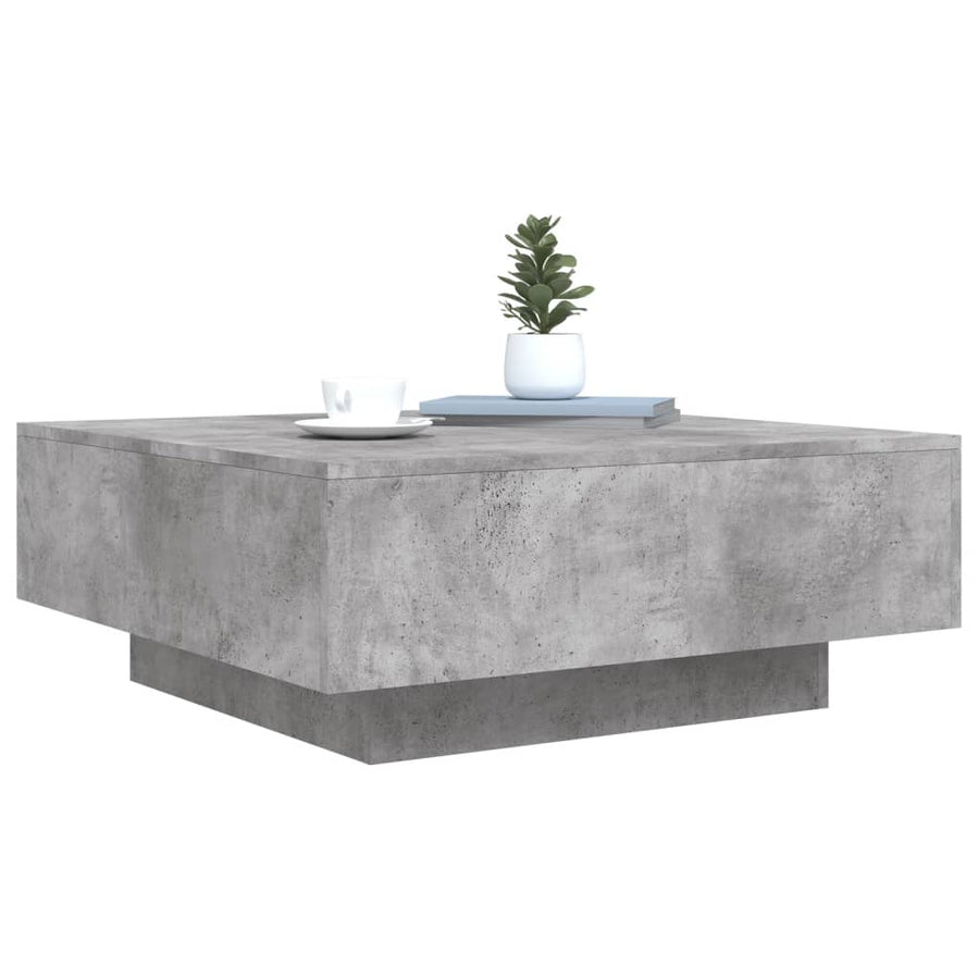 Salontafel 80x80x31 cm spaanplaat betongrijs 80 x 80 x 31 cm Betongrijs