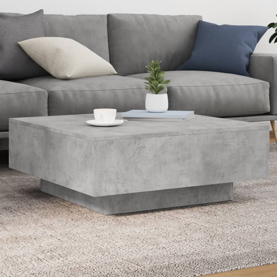 Salontafel 80x80x31 cm spaanplaat betongrijs 80 x 80 x 31 cm Betongrijs