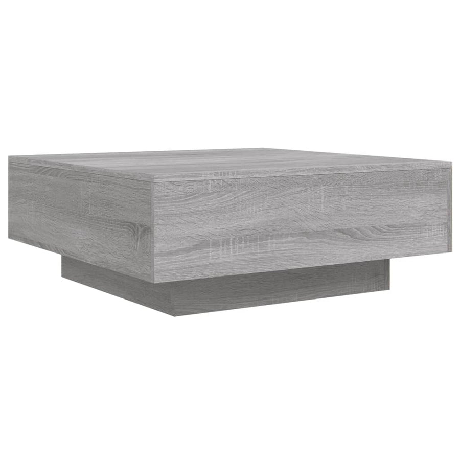 Salontafel 80x80x31 cm bewerkt hout grijs sonoma eikenkleurig 80 x 80 x 31 cm Grijs sonoma