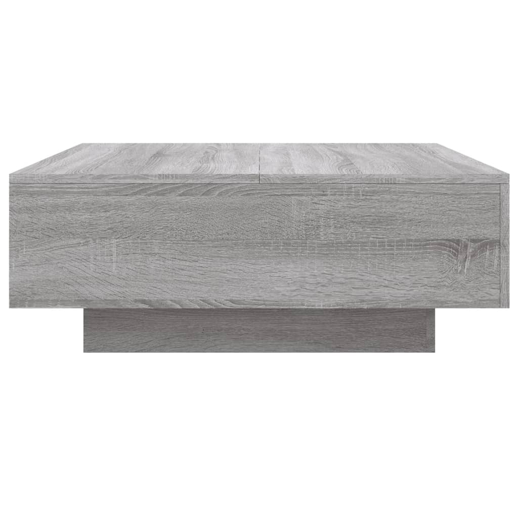 Salontafel 80x80x31 cm bewerkt hout grijs sonoma eikenkleurig 80 x 80 x 31 cm Grijs sonoma