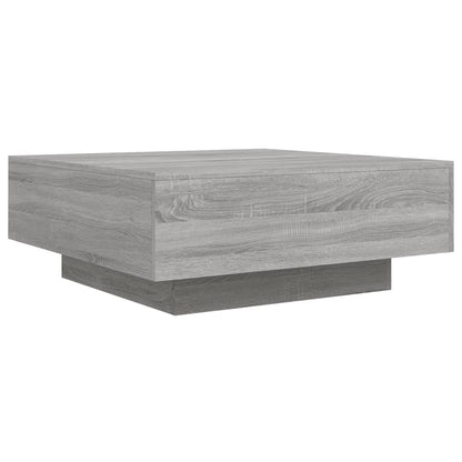 Salontafel 80x80x31 cm bewerkt hout grijs sonoma eikenkleurig 80 x 80 x 31 cm Grijs sonoma