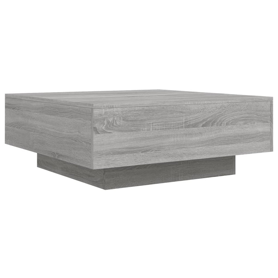 Salontafel 80x80x31 cm bewerkt hout grijs sonoma eikenkleurig 80 x 80 x 31 cm Grijs sonoma