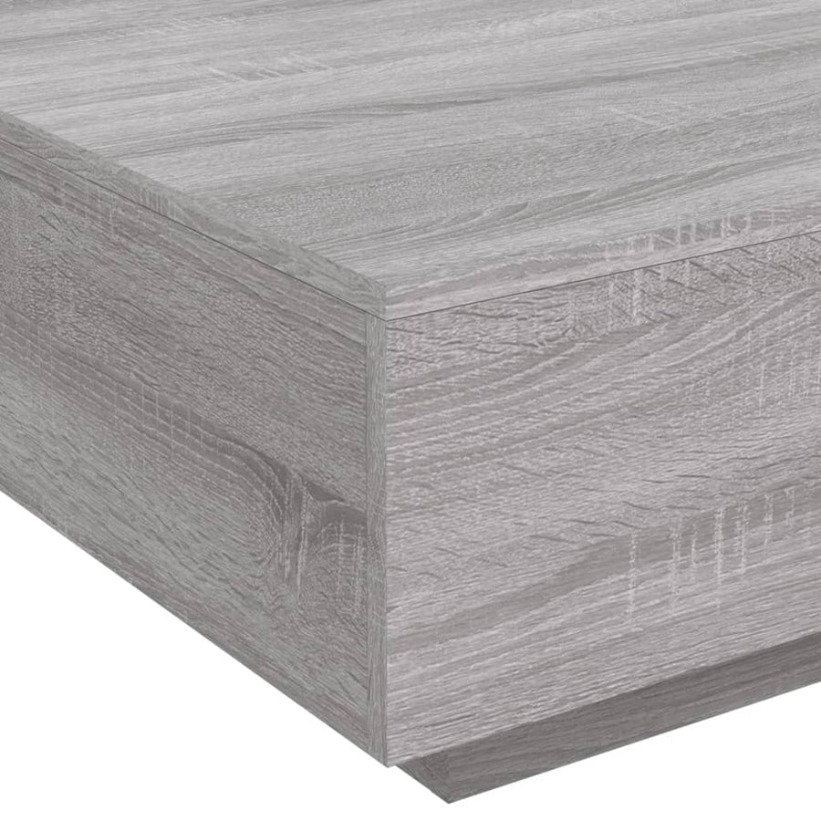 Salontafel 80x80x31 cm bewerkt hout grijs sonoma eikenkleurig 80 x 80 x 31 cm Grijs sonoma