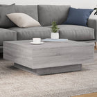 Salontafel 80x80x31 cm grijs sonoma eiken