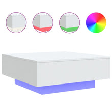 Salontafel Met Led-Verlichting 80 x 80 x 31 cm Wit