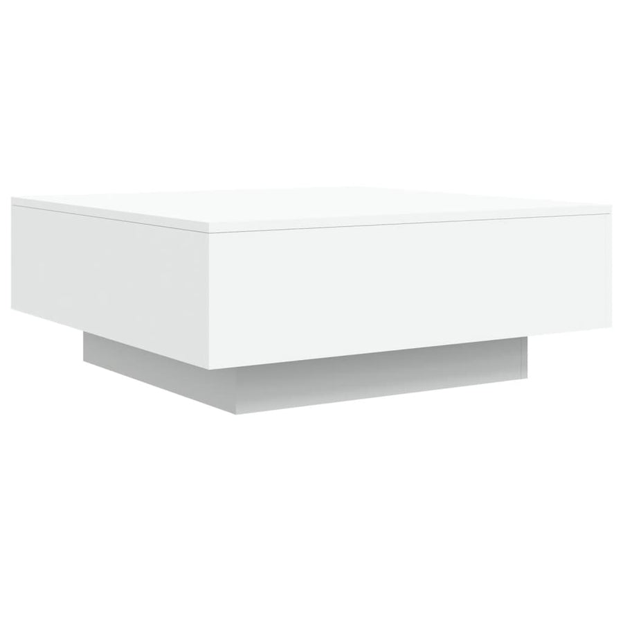 Salontafel Met Led-Verlichting 80 x 80 x 31 cm Wit