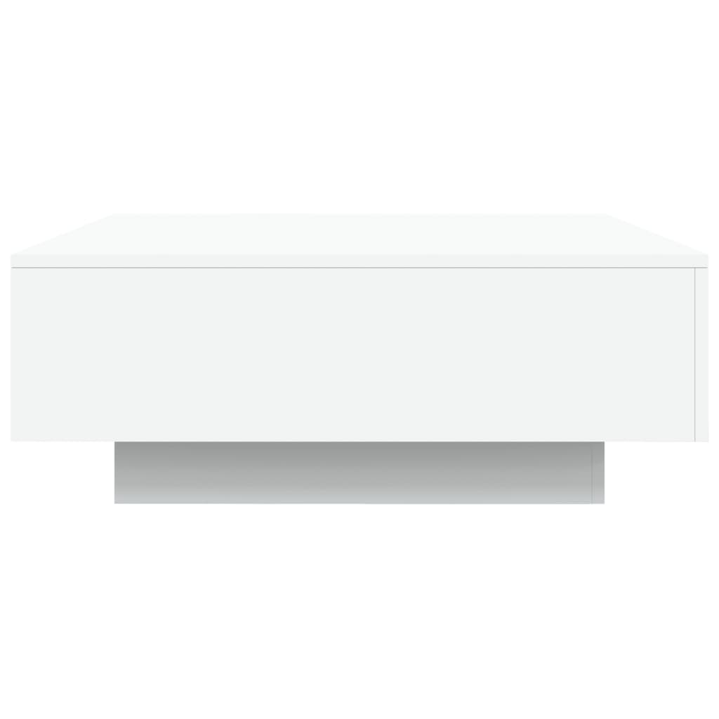 Salontafel Met Led-Verlichting 80 x 80 x 31 cm Wit