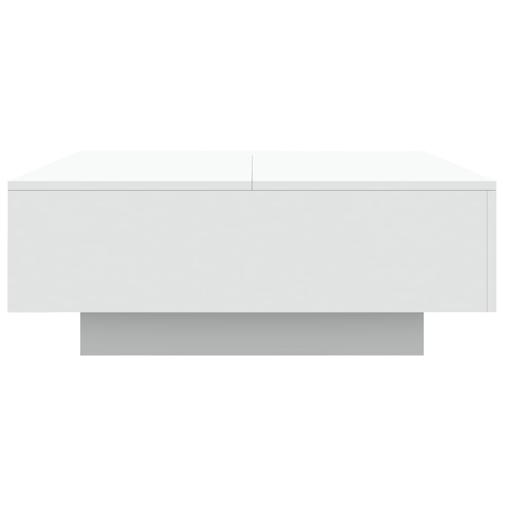 Salontafel Met Led-Verlichting 80 x 80 x 31 cm Wit
