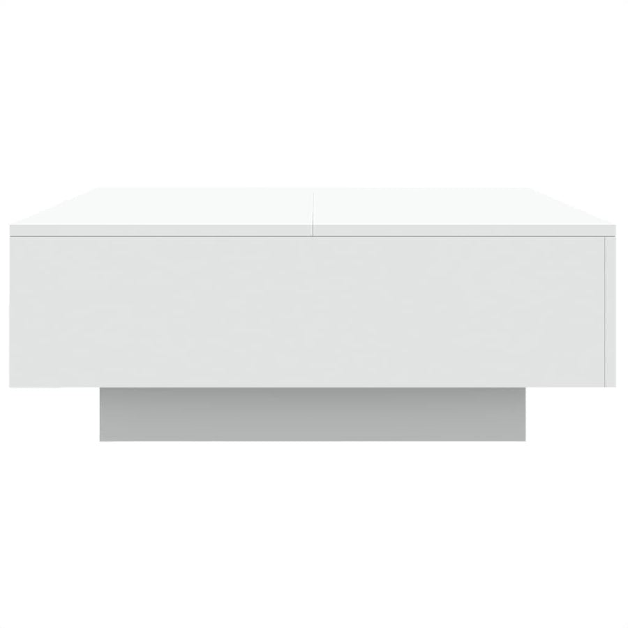Salontafel Met Led-Verlichting 80 x 80 x 31 cm Wit