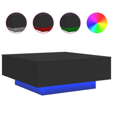 Salontafel Met Led-Verlichting Y 80 x 80 x 31 cm Zwart
