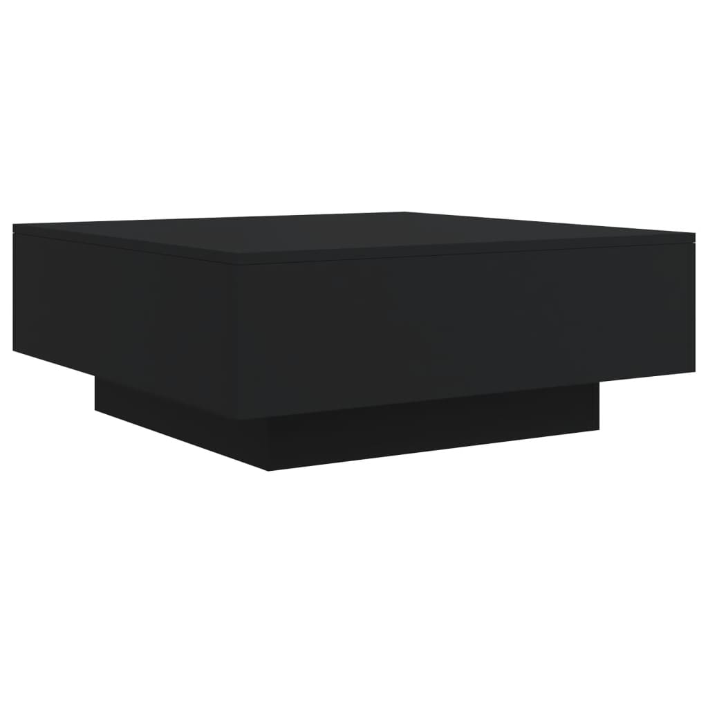 Salontafel Met Led-Verlichting Y 80 x 80 x 31 cm Zwart