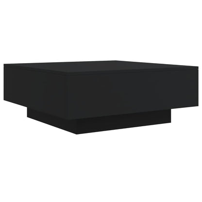 Salontafel Met Led-Verlichting Y 80 x 80 x 31 cm Zwart