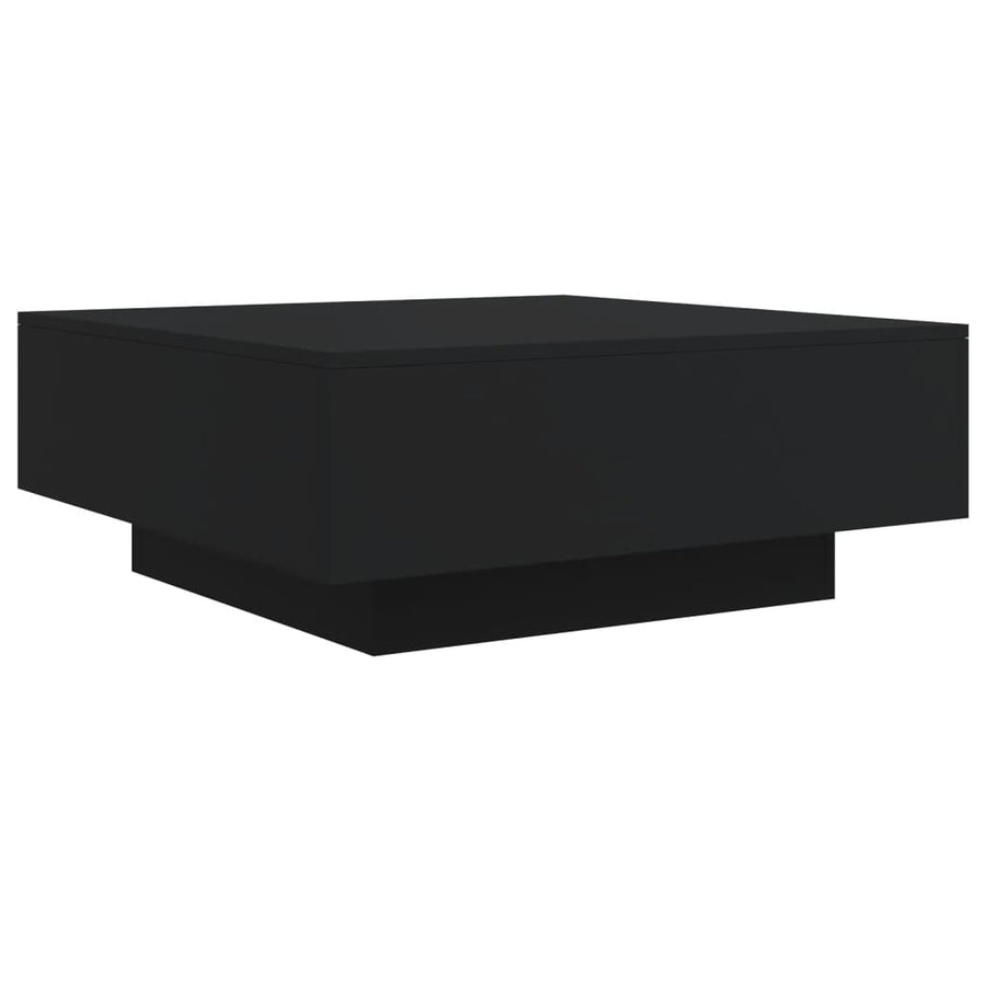 Salontafel Met Led-Verlichting Y 80 x 80 x 31 cm Zwart