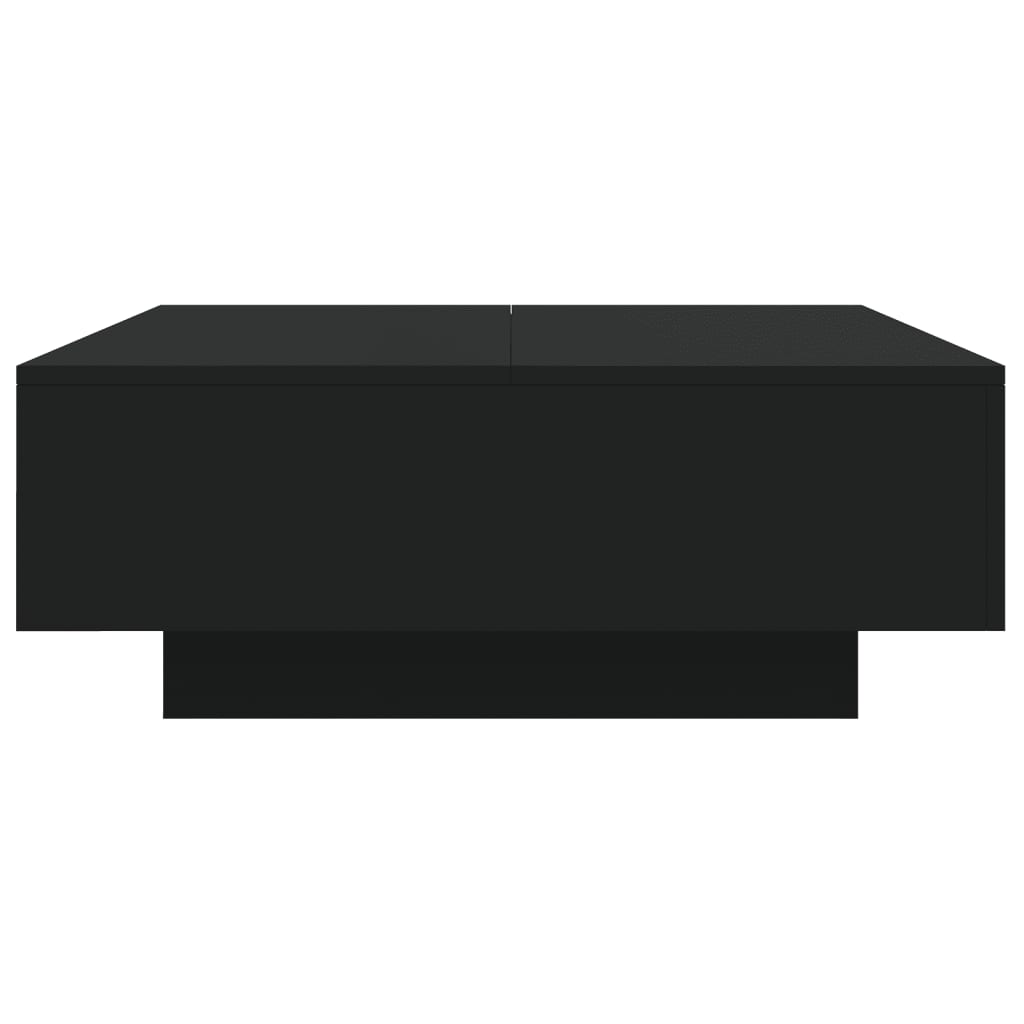 Salontafel Met Led-Verlichting Y 80 x 80 x 31 cm Zwart