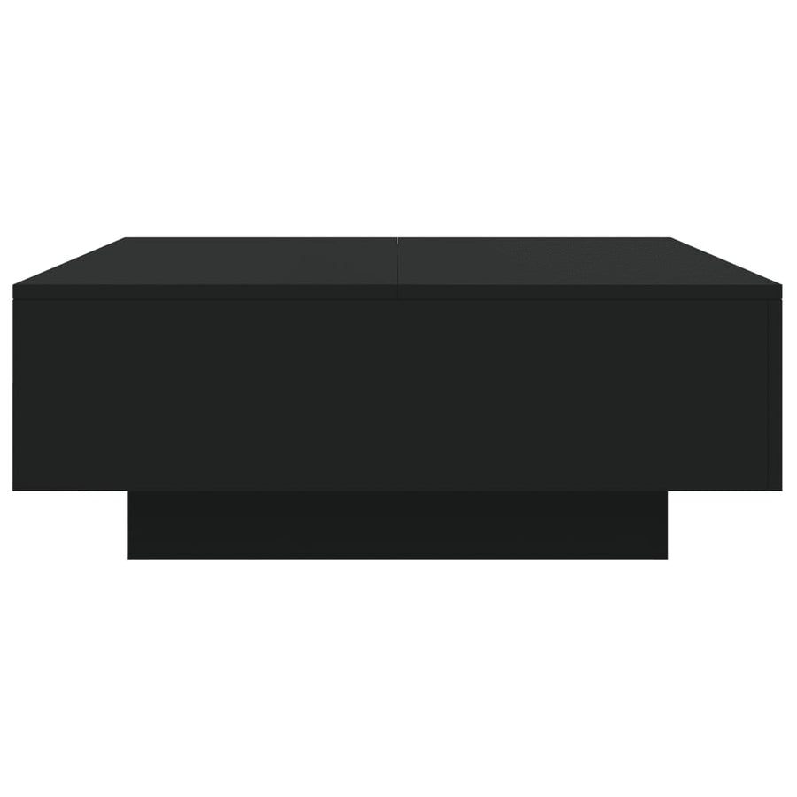 Salontafel Met Led-Verlichting Y 80 x 80 x 31 cm Zwart