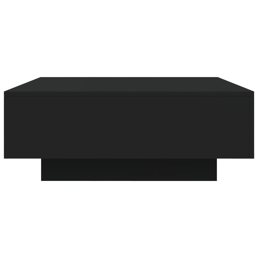 Salontafel Met Led-Verlichting Y 80 x 80 x 31 cm Zwart