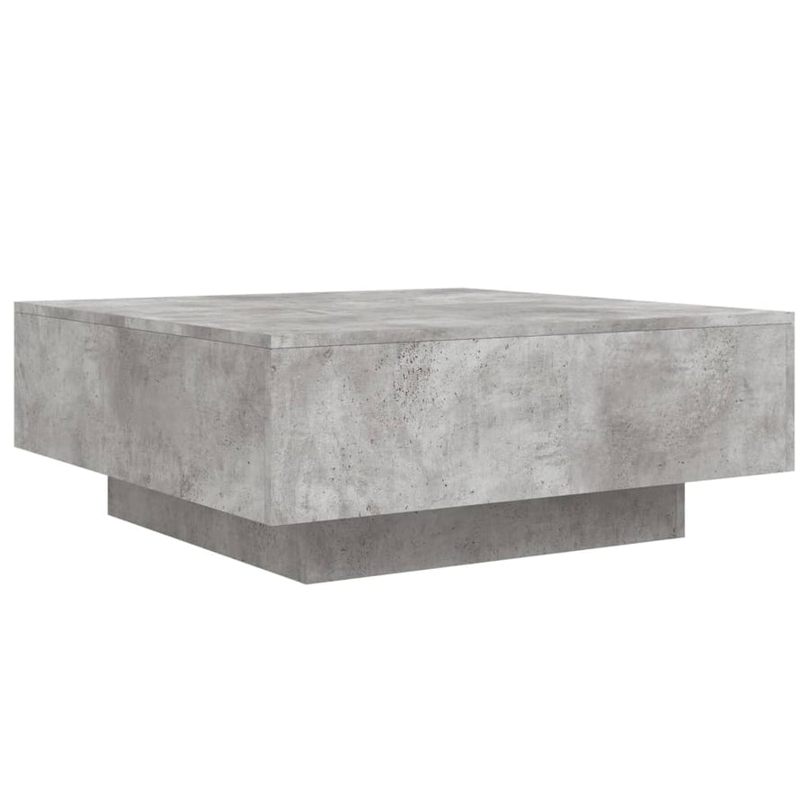 Salontafel Met Led-Verlichting 80 x 80 x 31 cm Betongrijs
