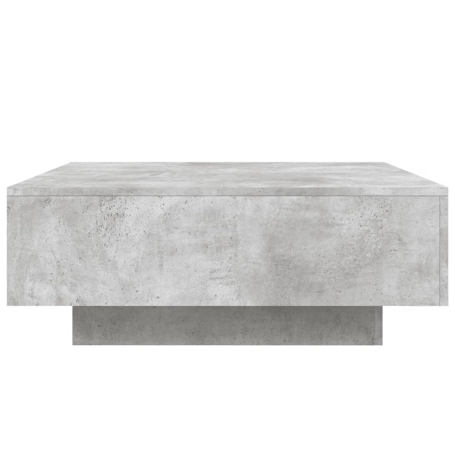 Salontafel Met Led-Verlichting 80 x 80 x 31 cm Betongrijs