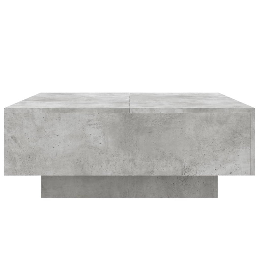 Salontafel Met Led-Verlichting 80 x 80 x 31 cm Betongrijs