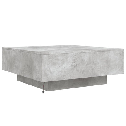 Salontafel Met Led-Verlichting 80 x 80 x 31 cm Betongrijs