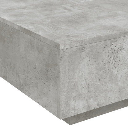 Salontafel Met Led-Verlichting 80 x 80 x 31 cm Betongrijs
